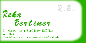 reka berliner business card